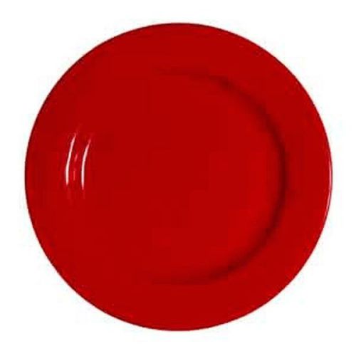 CAC China LV-7-R 7 Inch Red Ellegant Ceramic Plate - 1 Doz
