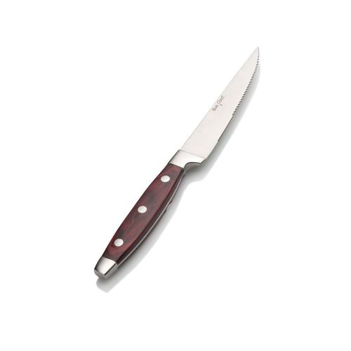 Bon Chef S938 Elegant Steak Knife with Pakka Wood Handle 9&#034; Length (Pack of 12)