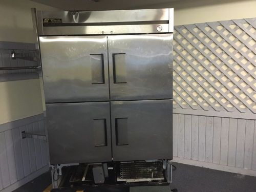True commercial double door reach in freezer for sale