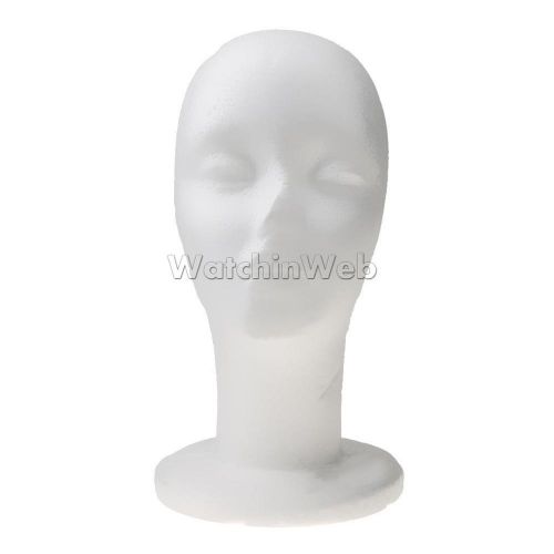 Practical white foam female mannequin glasses wig jewelry display head doll for sale