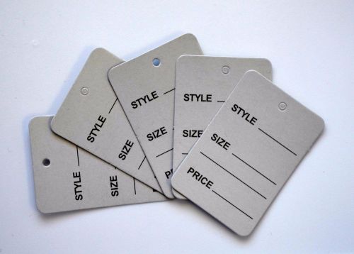 2000 Grey Merchandise Price Jewelry Garment Store Paper Small Tags 4.5x2.5cm