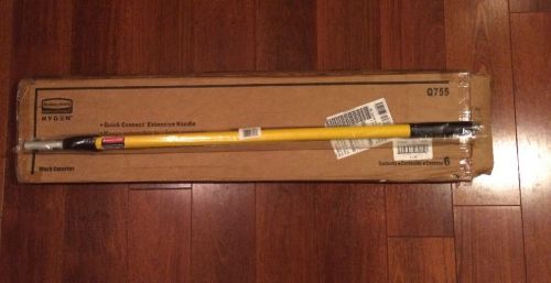 Box Of 5 Rubbermaid HYGEN 48 - 72&#034; Quick-Connect Extendable Mop Handle Q755 NEW