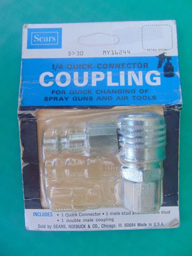 SEARS 1 Quick Connector 1/4&#034; Coupling  &amp; 1 Male Stud (NEW) For Air Tools MY16244