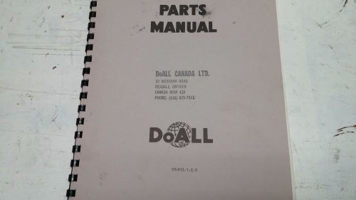 DoAll Surface Grinder VS-612 Parts Manual