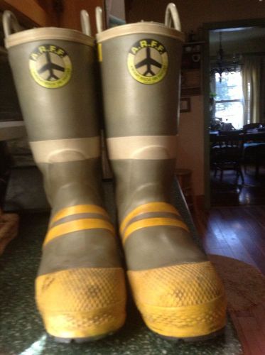 Firefighting Rubber Bunker Turnout Boots ARFF Size 10.5
