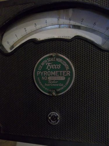 MUSIC METER TYCOS PYROMETER Taylor Instrument Co&#039;s Rochester NY VINTAGE RARE