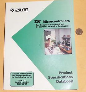 Vintage Zilog Z8 Microcontrollers Product Specification Databook