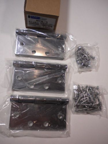 3 mckinney macpro mpb79 $18.00 4-1/2&#034; x 4-1/2&#034; contractor grade bearing hinges for sale