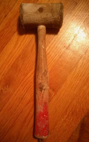 Vintage chicago rawhide mallet #3 used with original cr stamped handle for sale