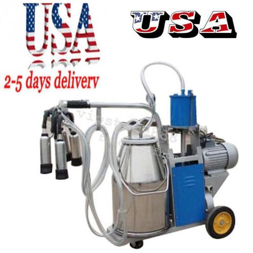 2-5 Days! Electric Milking Machine Milker For form Cows Bucket 25L 304 Stainless