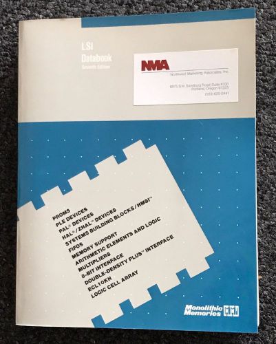 Monolithic memories lsi data book - 1986 for sale