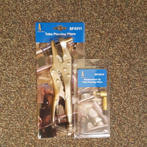 Supco SF4311 Tube Piercing Refrigerant Recovery Pliers &amp; SF4314 REP. TIP!-NEW!
