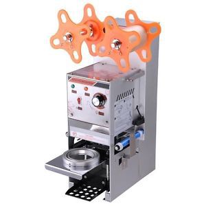 Commercial Bubble Tea Cafe Coffee Shop Plastic Cup Sealer Sealing Roller Machine