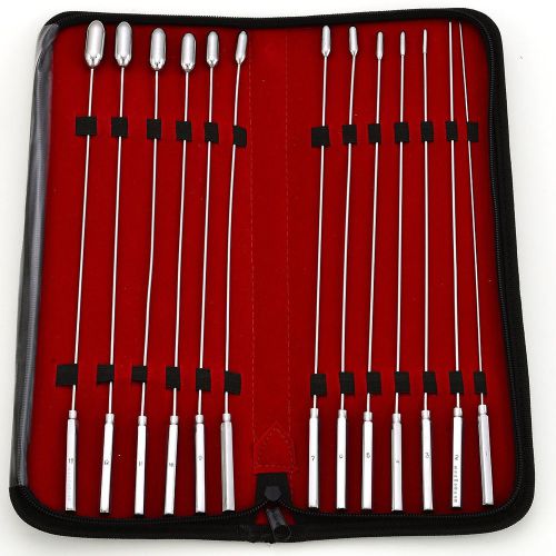 Bakes Rosebud Urethral Sounds Dilator Set of 13 Pieces, FREE Pouch
