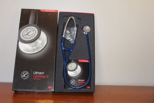 3m littmann cardiology iv stethoscope navy blue 27&#034; new open box 6154 for sale