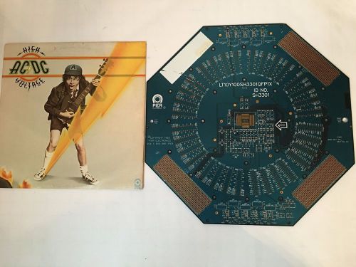 Vintage large 16 x 16 semiconductor wafer probe card cpu for art project display for sale