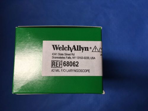 Welch Allyn 68062 Fiber Optic Laryngoscope Blade - Miller - Size 2 - NEW