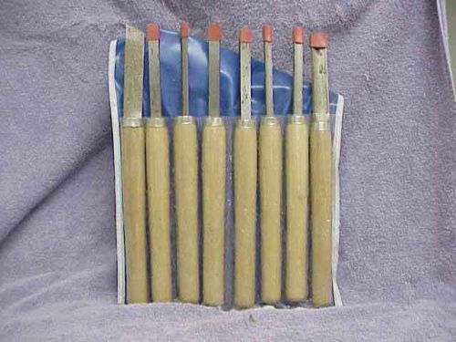 Pittsburgh 8pc Wood Lathe Chisel Set Woodworking Gouge Skew Parting Spear