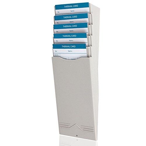 Flexzion Time Card Rack 5 Pocket Slots Expandable Wall Mounted Holder Compatible