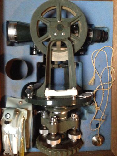 Vintage Schneider Survey Transit - Rare - W/ Original Box , Tools, Plumbob etc