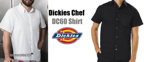 Dickies Chef Men&#039;s DC60 Cook Shirt  - Choose Size &amp; Color - Black or White