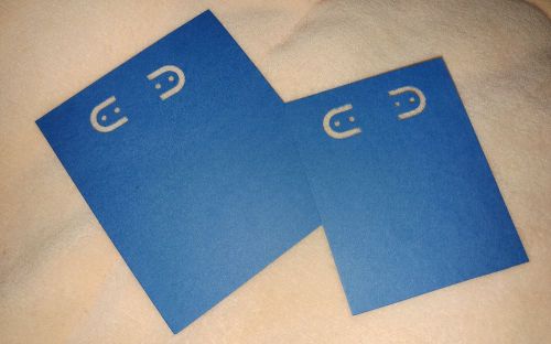 NEW Handmade Earring jewelry display card, 2x3 to 3x4 in, 55 pcs, blue straight