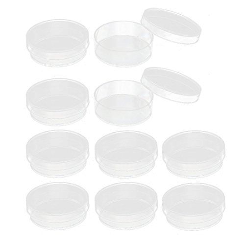 uxcell® 10Pcs 35mmx10mm Sterile Plastic Petri Dishes w Lids for LB Plate Yeast