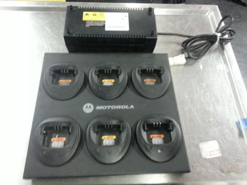Motorola gang charger wpln4171a cp200 w/ power supply aa19920 for sale