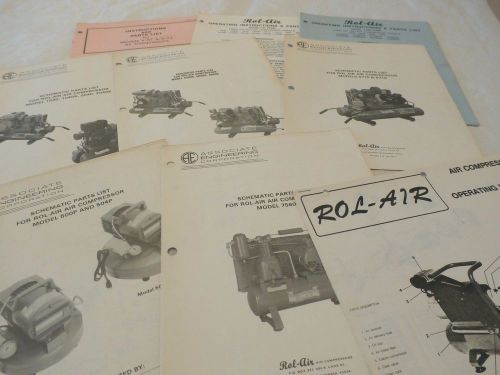ROL-AIR AIR COMPRESSOR OPERATING INSTRUCTIONS AND PART LISTING SEVERAL MODELS