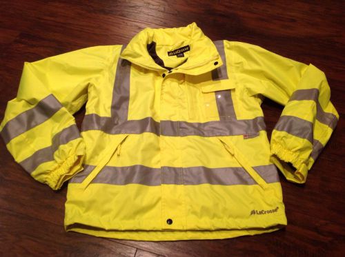 New lacrosse typhoon hi-vis hyper-dri jacket, small, green, 14008000 for sale