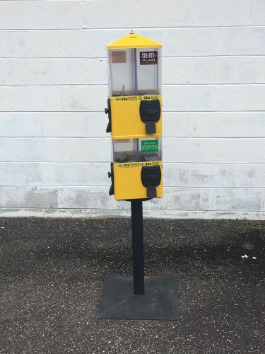 U-turn terminator gumball candy  vending machine yellow 8 selections w/ key for sale