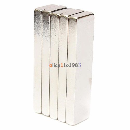 5PCS Big Strong Block Bar Fridge Magnets 40x10x4mm Rare Earth Neodymium N52 New