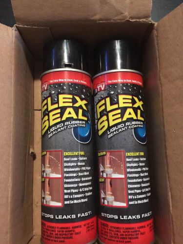 Flex Seal Jumbo 2 Pack Liquid Rubber Spray Coating Sealant Stop Leak New Black