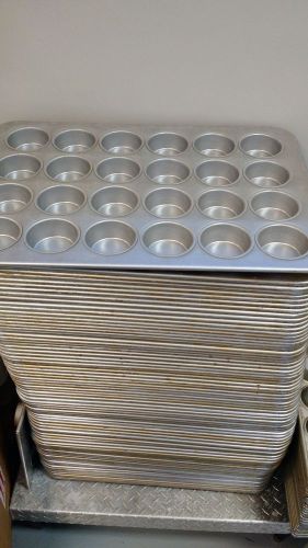 Chicago metallic 45645 24 cup oversized large muffin pan -- 60 pans for sale