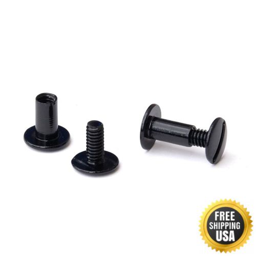 Trubind 3/8 inch black aluminum chicago screws 100 sets spb0308 new for sale