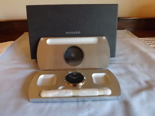 MOVADO DESK CLOCK WITH PEN **NEW**