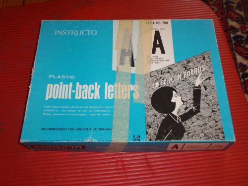 VINTAGE INSTRUCTO PLASTIC POINT-BACK LETTERS FOR BULLETIN BOARDS
