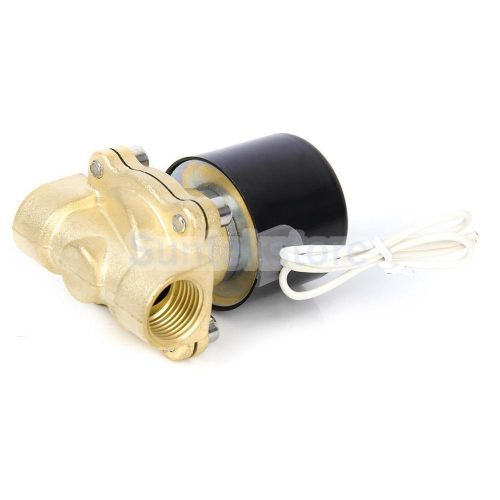 Brass 12v dc 1/2&#034; electric solenoid valve n/c for water air gas diesel 2-way for sale