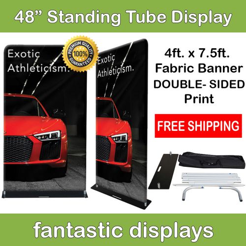 48&#034; standing tube ez display tension fabric double sided banner print for booth for sale