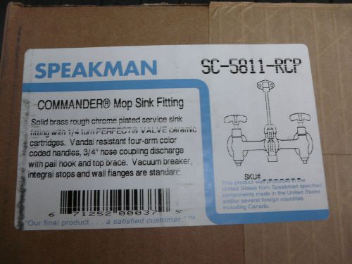 Speakman commander mop sink sc-5811-rcp solid brass rough chrome finish 1/4 turn for sale