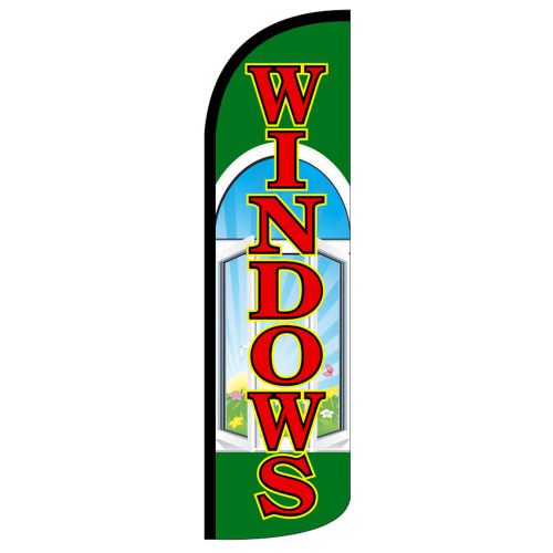 Windows Windless Swooper Flag Jumbo Sign Feather Banner made USA