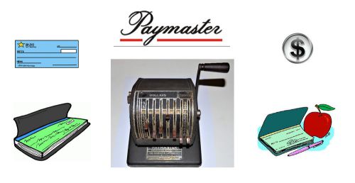 Vintage. working. paymaster checkwriter &amp; protector. series 400. usa seller. for sale