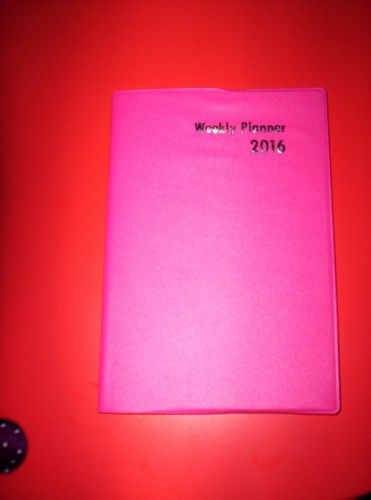 2016 Weekly Planner Vinyl -FUSCHIA ~   &#034;5 x 7&#034;