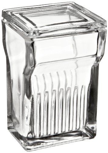 Wheaton 900620 Glass Rectangular 250mL Coplin Staining Jar, with Lid (Case of 6)