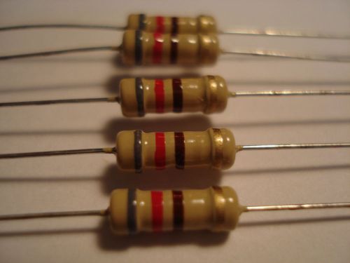 (5) 1/2  0.5 watt carbon film resistors 820 ohm 5% canada free shipping for sale