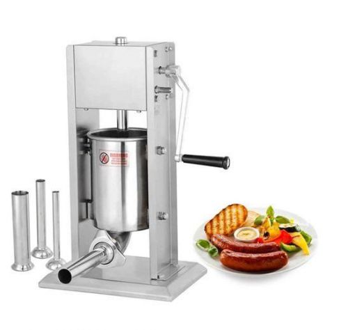 New 3L 8lbs Two Speed Commercial Stainless Steel Vertical Meat Sausage Stuffer