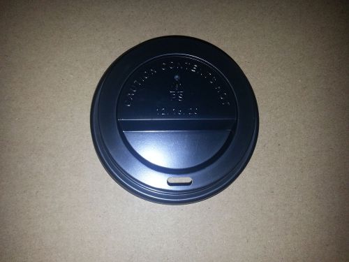 Case of 1000 98mm Black Dome Coffee Lids for 12-24oz Cups by Majestic Containers