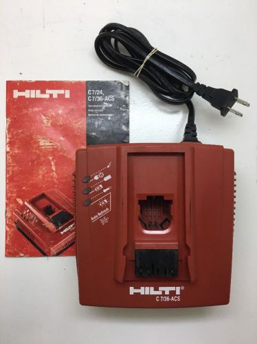 Excellent cond. hilti c 7/36-acs smart battery charger 9.6v-36v ni-cd &amp; ni-mh for sale