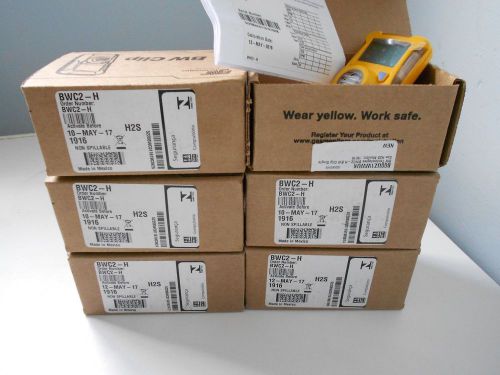 Brand new six (6) un-activated bw gas clip bwc2-h h2s monitor 10-15ppm for sale