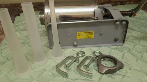 Tre Spade 5 lbs capacity Sausage Stuffer stainless steel w/ 3 tubes extras Italy